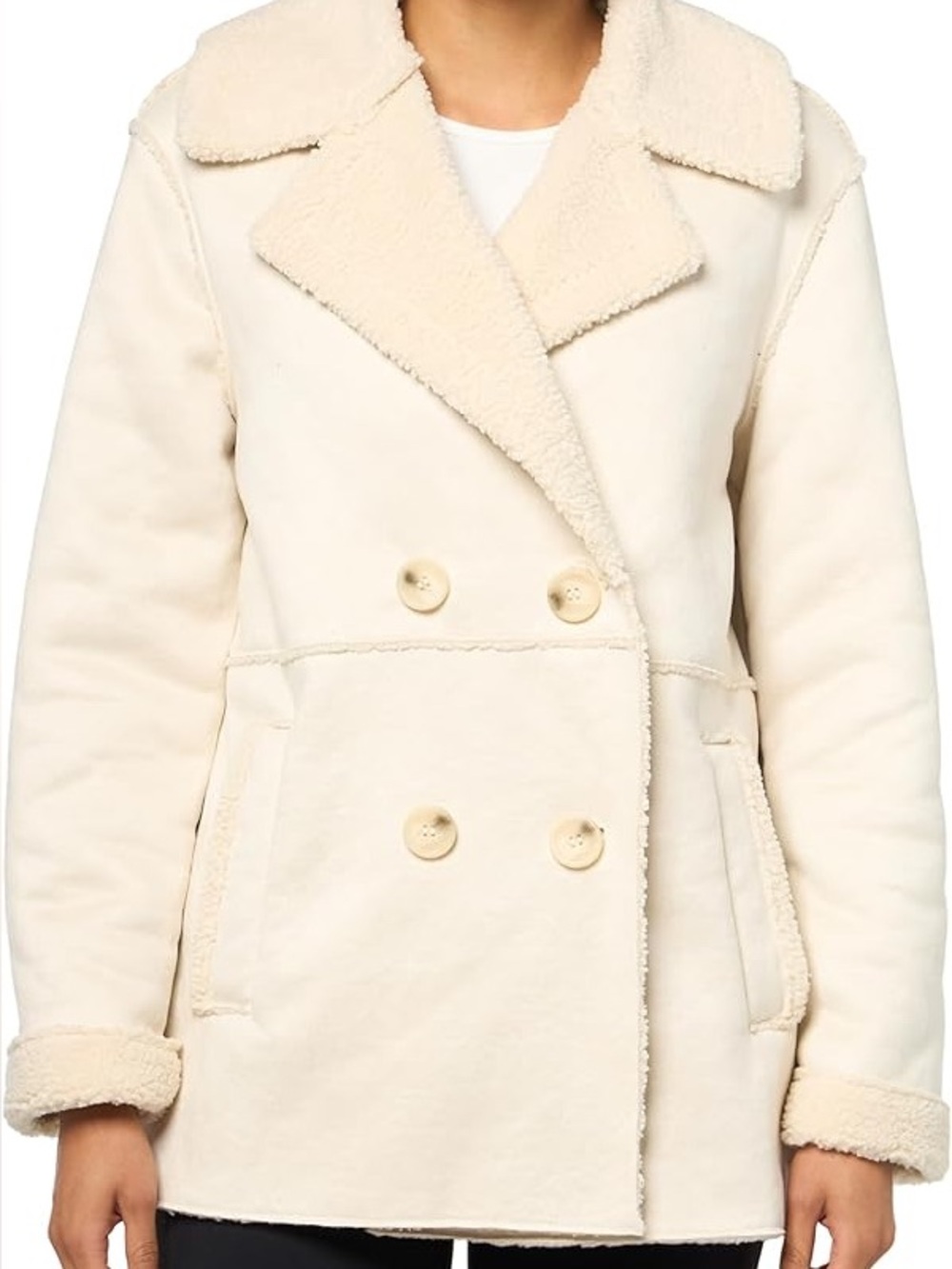Frye Andrea Faux Sherpa Coat